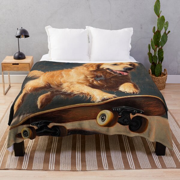 Item preview, Golden Retriever on Skateboard designed and sold by Elisabeth Lucas.