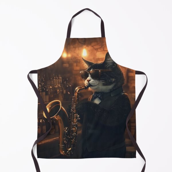 Item preview, Cool Cat Jazz Performer in Vintage Bar designed and sold by jazzspazz.