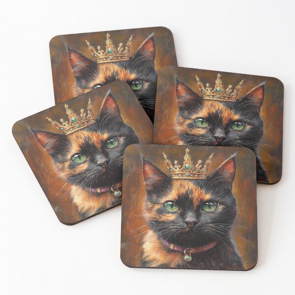 Item preview, Tortie Cat with Crown 01 designed and sold by Elisabeth Lucas.