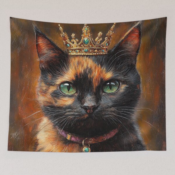 Item preview, Tortie Cat with Crown 01 designed and sold by Elisabeth Lucas.