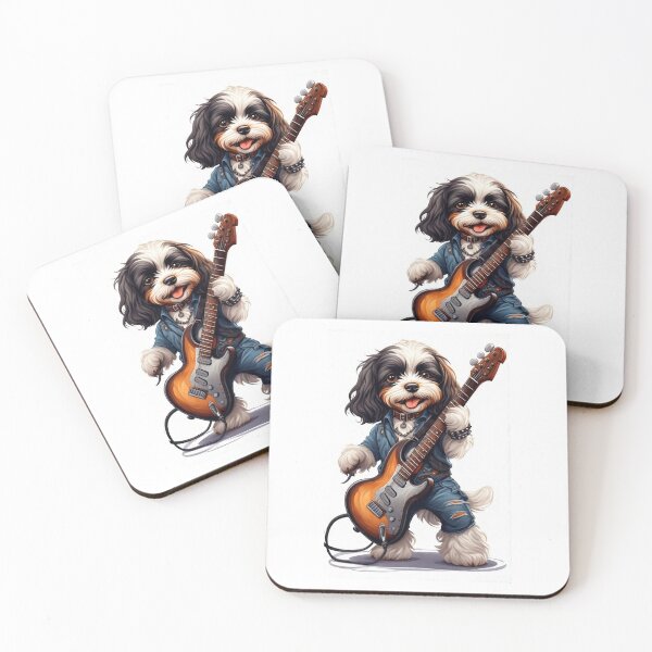 Item preview, Perro guitarrista rockero designed and sold by SommeryLaser.