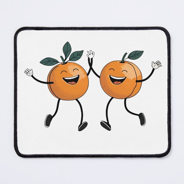 Item preview, Two Dancing Oranges - Juicy Fruit Fun Duo designed and sold by JRprojects.
