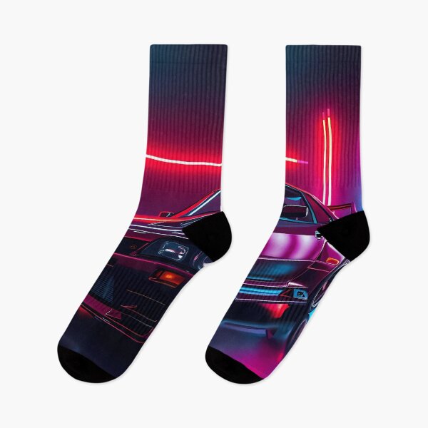 Item preview, Retro Nissan Skyline in the showroom, neon art designed and sold by Salimgor Hangaround Music.