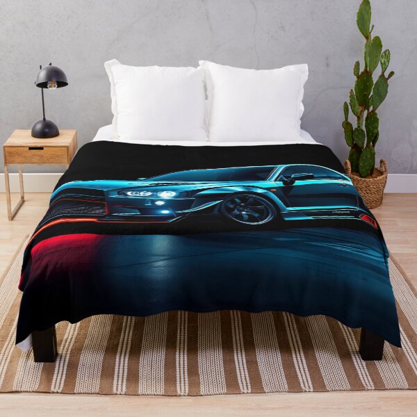 Item preview, Modern tuned Nissan Skyline in the showroom, neon art designed and sold by Salimgor Hangaround Music.