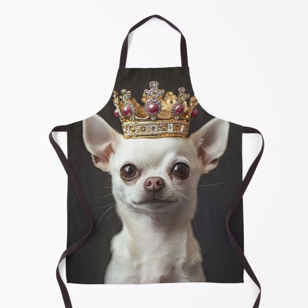 Item preview, White Chihuahua with Crown 01 designed and sold by Elisabeth Lucas.