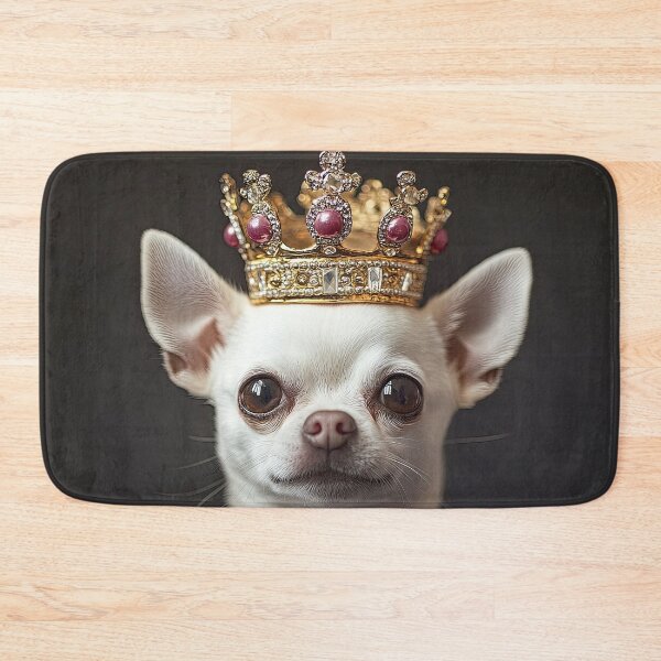 Item preview, White Chihuahua with Crown 01 designed and sold by Elisabeth Lucas.