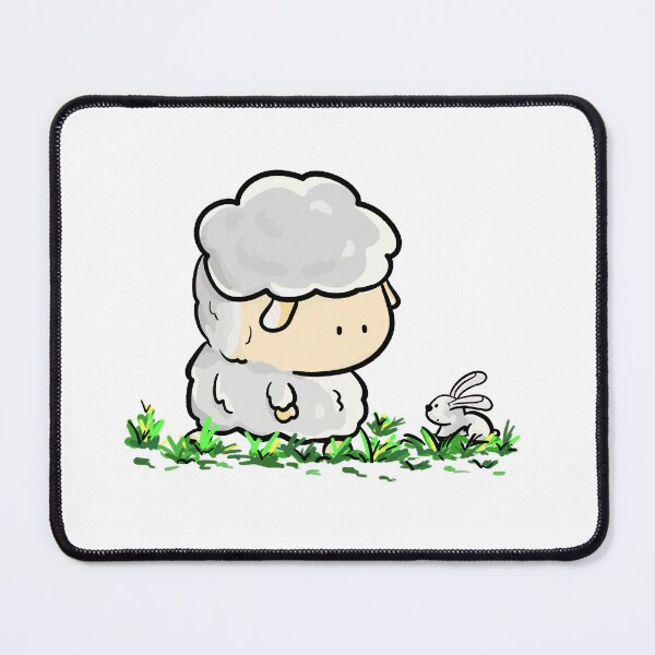 Item preview, Cute sheep and rabbit cartoon illustration designed and sold by CuteLemon00.