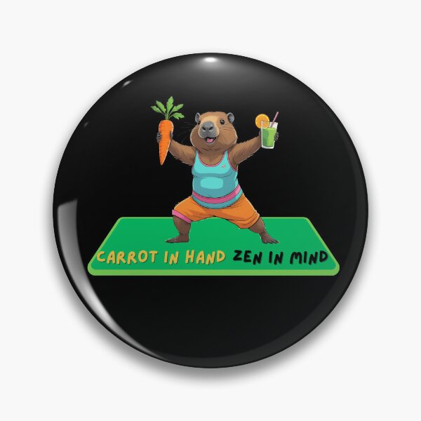 Item preview, Carrot in Hand, Zen in Mind - Yoga Capybara designed and sold by JRprojects.