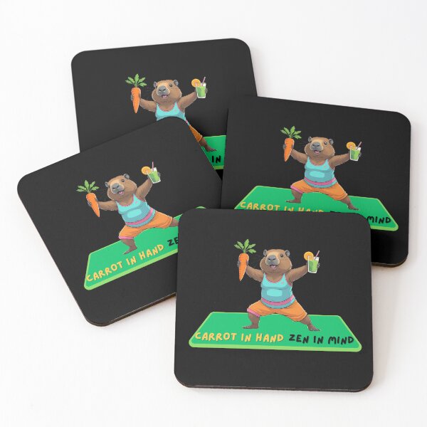 Item preview, Carrot in Hand, Zen in Mind - Yoga Capybara designed and sold by JRprojects.