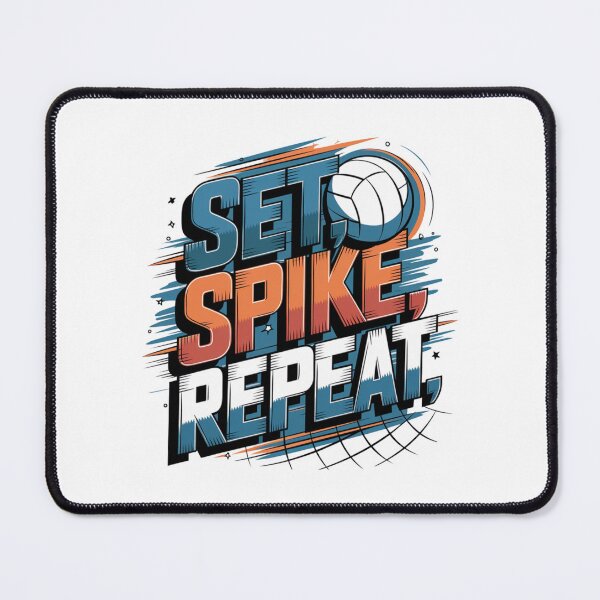 Item preview, Set Spike Repeat – Bold Volleyball Sports designed and sold by Taans-Creation.