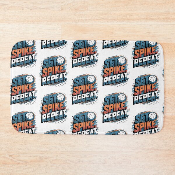 Item preview, Set Spike Repeat – Bold Volleyball Sports designed and sold by Taans-Creation.