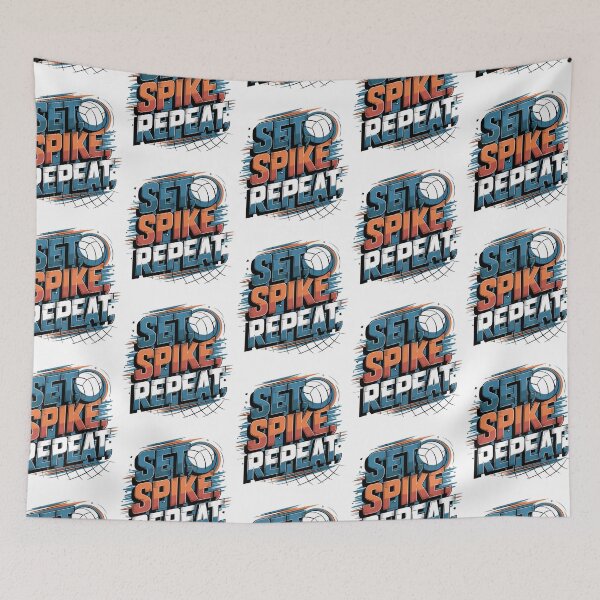 Item preview, Set Spike Repeat – Bold Volleyball Sports designed and sold by Taans-Creation.