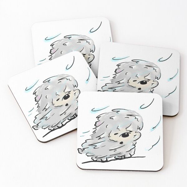 Item preview, Cute dog being blown heavily by the wind designed and sold by CuteLemon00.