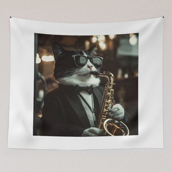 Item preview, Dapper Jazz Cat in Tuxedo designed and sold by jazzspazz.
