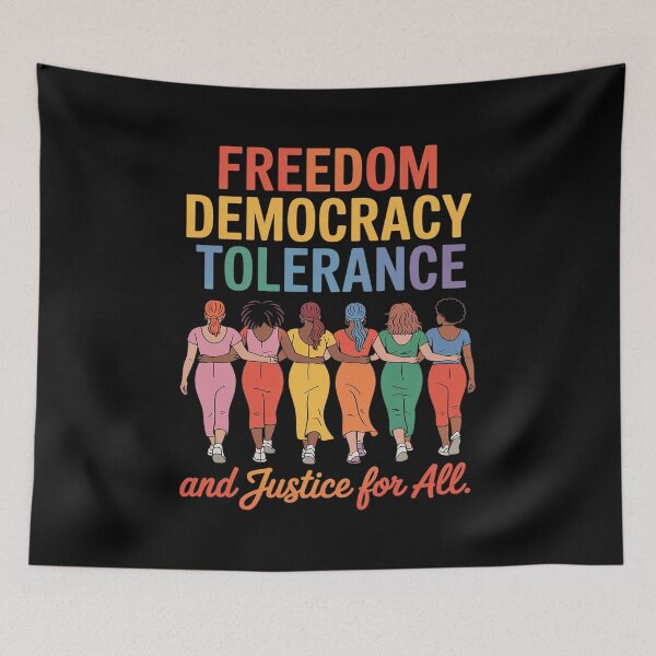 Item preview, Freedom Democracy Tolerance And Justice For All Hands Off designed and sold by LAZAR-EG.