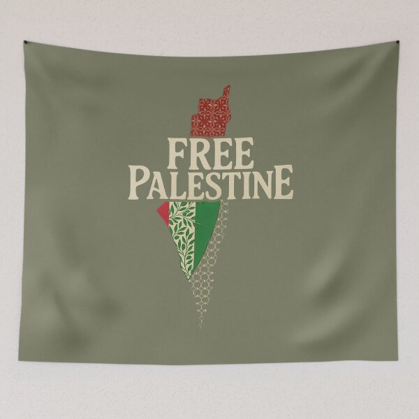 Item preview, Free Palestine Patchwork Map Art – Palestinian Solidarity designed and sold by GirlyPopped.