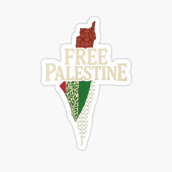 Item preview, Free Palestine Patchwork Map Art – Palestinian Solidarity designed and sold by GirlyPopped.