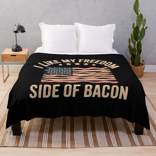 Item preview, Freedom Side of Bacon Lover American Independence Day Flag designed and sold by LAZAR-EG.