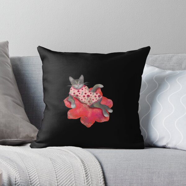 Cat charmante Throw Pillow