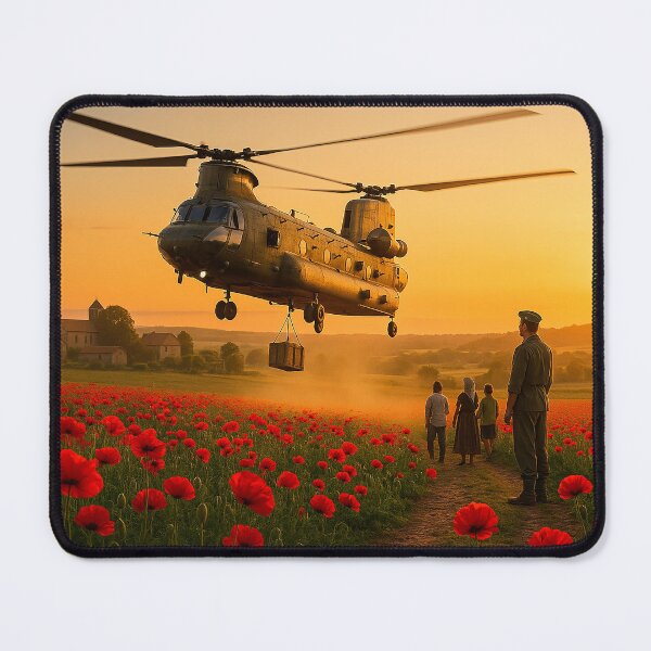 Item preview, Wings of Mercy Above Scarlet Fields designed and sold by Skyframe Aviation.