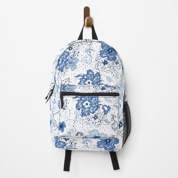 Item preview, Blue chintz, organic blooms, whimsical flowers pattern, blue tones designed and sold by thatsgraphic.