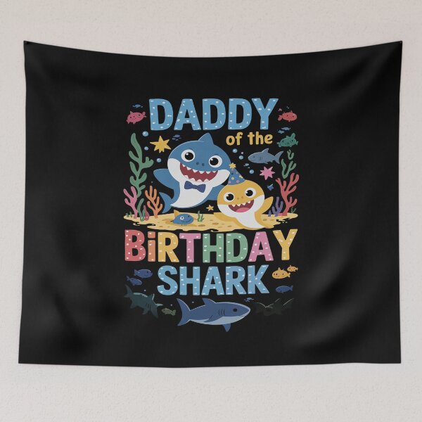 Item preview, Funny Daddy Of The Birthday Family Shark Birthday designed and sold by rbc-wrights.