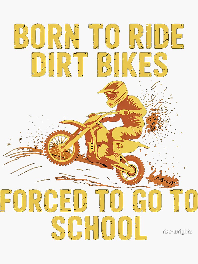 Thumbnail 3 of 3, Sticker, Funny Dirt Bike Motocross Dirt Bike Rider designed and sold by rbc-wrights.