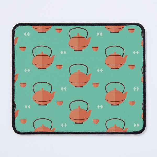 Item preview, Japanese tea time on blue designed and sold by reneesillus.