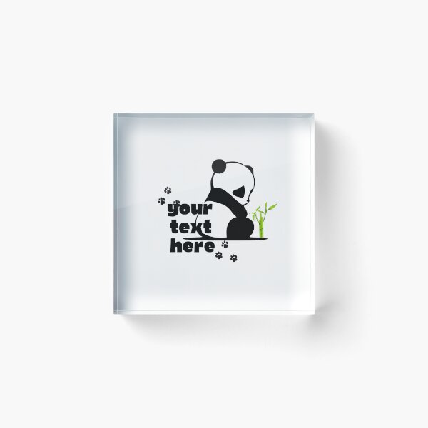 Item preview, Panda Text Frame  – Minimal Cute Animal Design designed and sold by MedhaCreations.