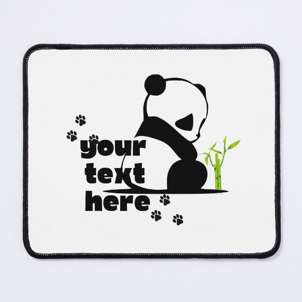 Item preview, Panda Text Frame  – Minimal Cute Animal Design designed and sold by MedhaCreations.