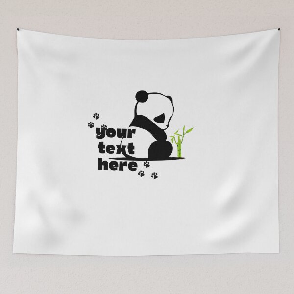 Item preview, Panda Text Frame  – Minimal Cute Animal Design designed and sold by MedhaCreations.