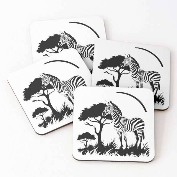 Item preview, Zebra Equine Wildlife African Savanna Safari Landscape  designed and sold by inkoutninja.