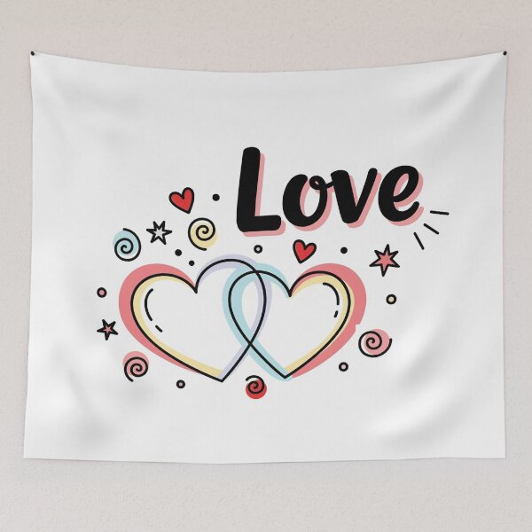 Item preview, Love Intertwined Hearts Doodle designed and sold by Owcomm.