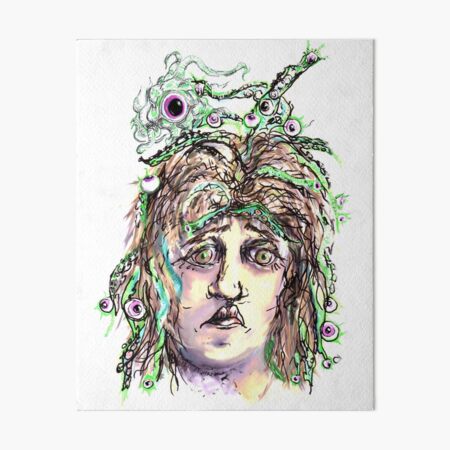 Alien Cephalopod Bad Hair Day Art Board Print