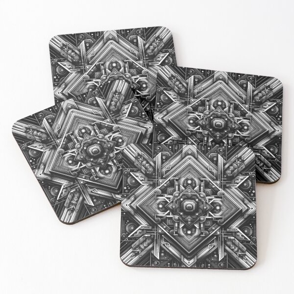 Item preview, Blackwhite geometric decorative desighn  designed and sold by Dogandesighn.