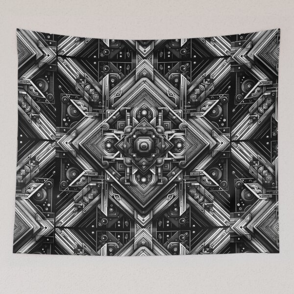Item preview, Blackwhite geometric decorative desighn  designed and sold by Dogandesighn.