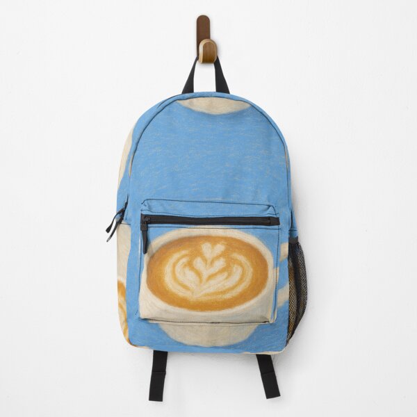 Item preview, Minimalist Latte Art on Blue Background designed and sold by champkppwc.