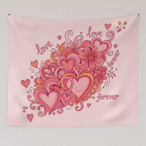 Item preview, Love Forever Hearts and Flowers designed and sold by Owcomm.