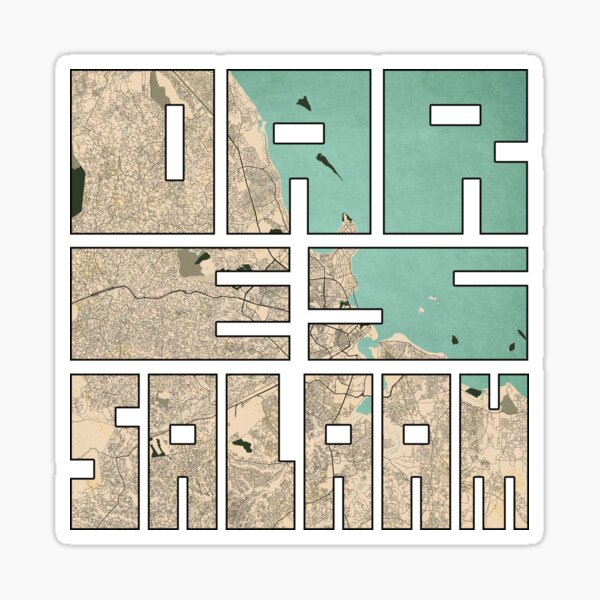 Item preview, Dar es Salaam City Map of Tanzania - Vintage designed and sold by deMAP.