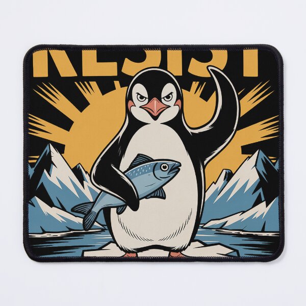 Item preview, Funny Graphic Penguins Resist Penguin Against Tariffs designed and sold by rbc-wrights.