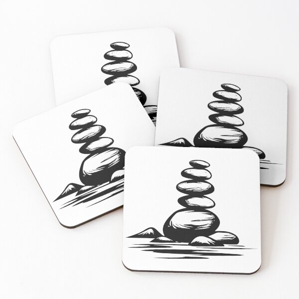 Item preview, Zen Stones Meditation Balance Tranquil Mind Yoga Spa  designed and sold by inkoutninja.