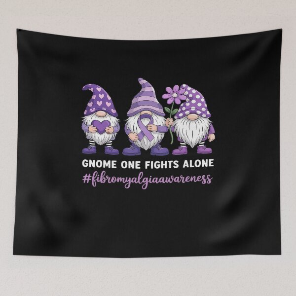 Item preview, Gnome Fibromyalgia Awareness Fibro Ribbon Purple Support designed and sold by heeun.