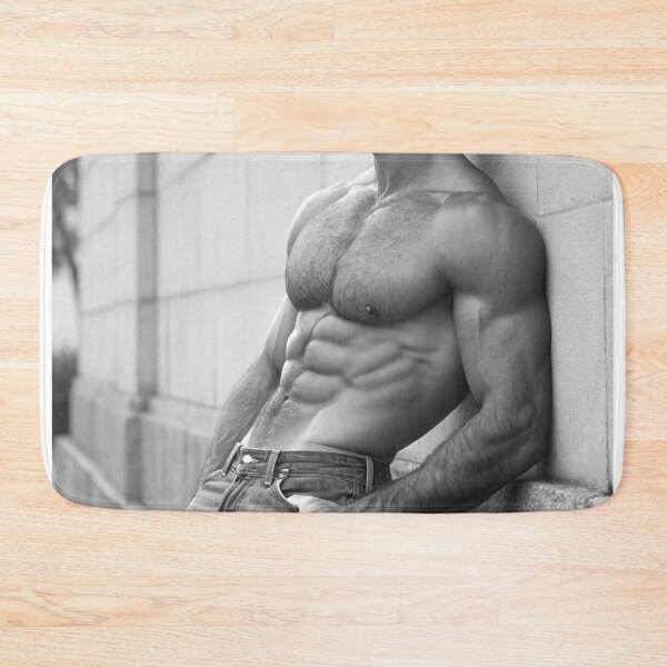 Item preview, Muscular male posing against wall ver. 2 designed and sold by gayishdesign.