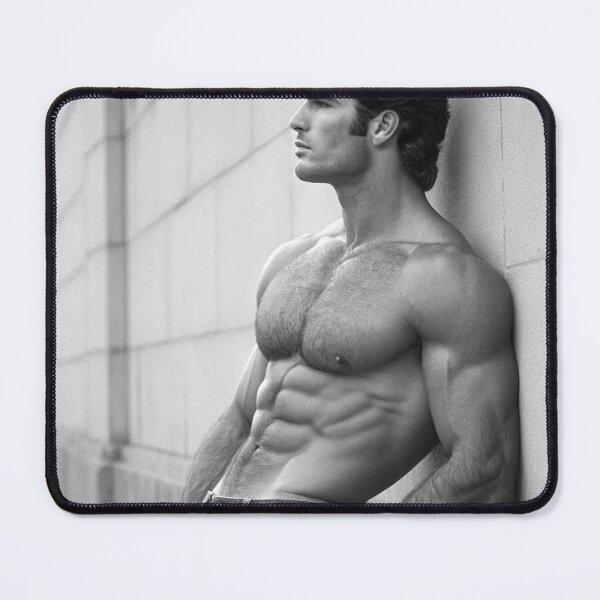 Item preview, Muscular male posing against wall ver. 2 designed and sold by gayishdesign.