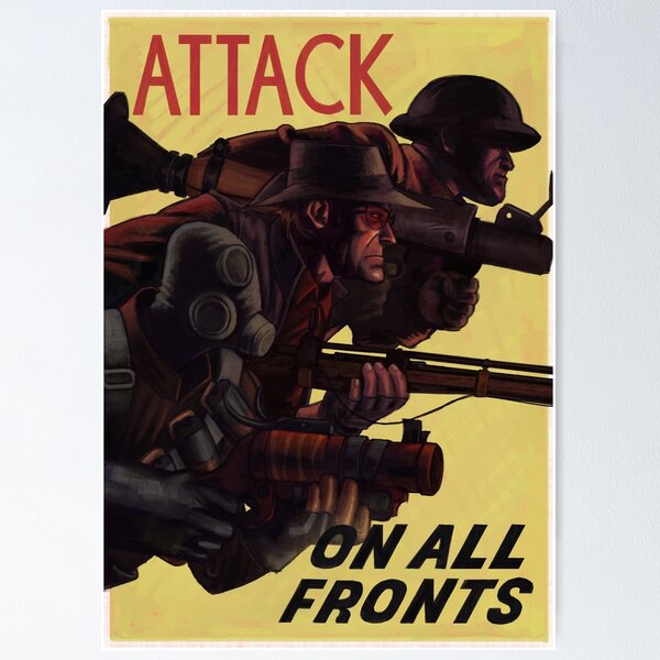 Aperçu de l'œuvre Attaque sur tous les fronts créée et vendue par RadCyberDad.
