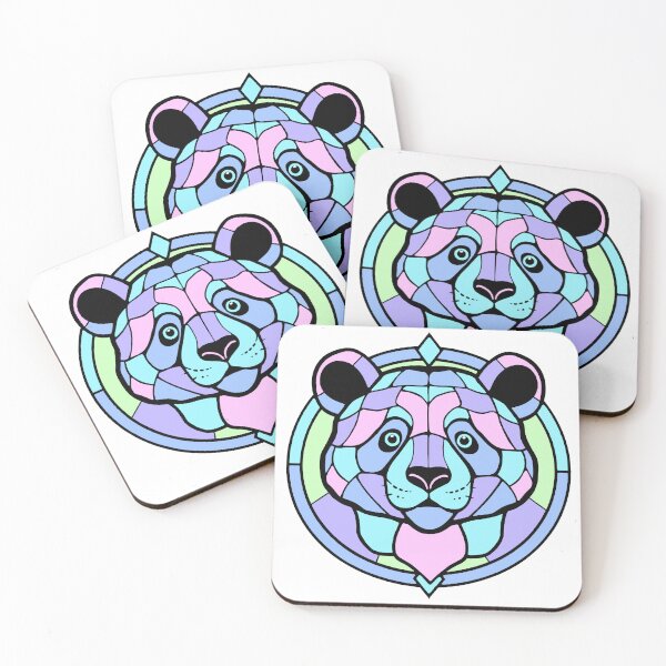 Item preview, Stained glass panda designed and sold by SpectrumShine.