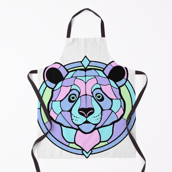 Item preview, Stained glass panda designed and sold by SpectrumShine.