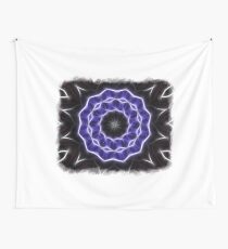 Blue Purple Black kaleidoscope Art 1 Wall Tapestry