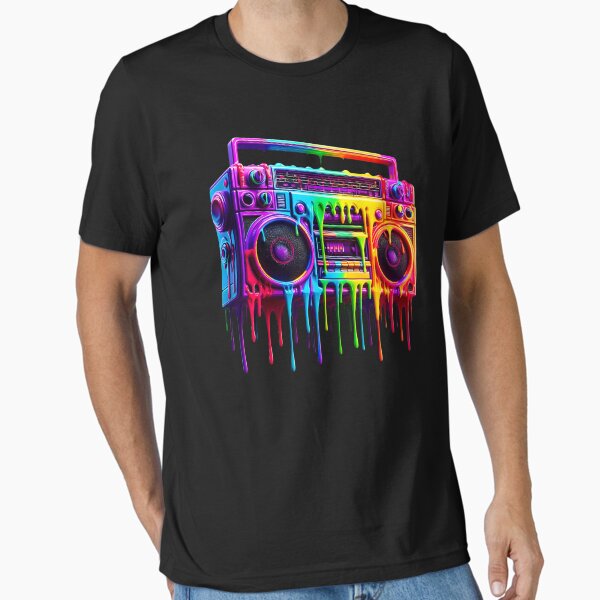 Item preview, Dripping Paint Boombox Old School 80s Music Hip Hop designed and sold by PATTERN-ZART.