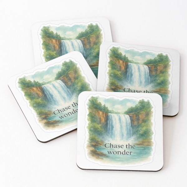 Item preview, Chase the Wonder – Waterfall Art in Watercolor Style designed and sold by ReallyArts90.